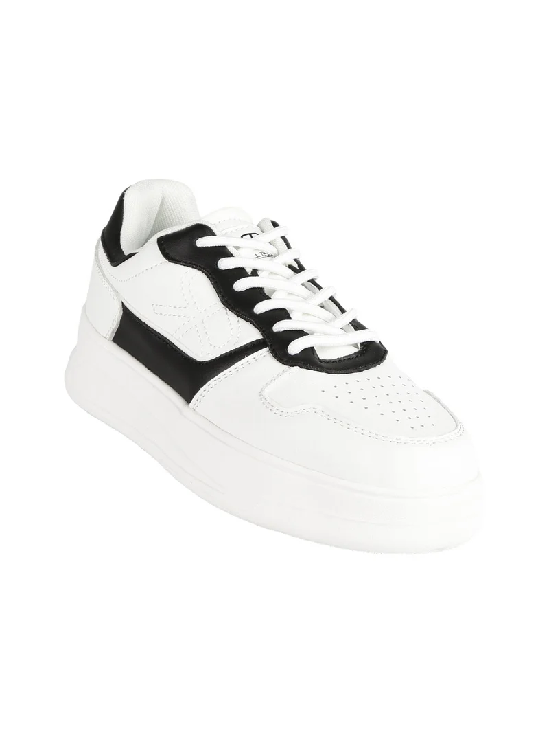 Sneakers basse da donna bicolor - bianco