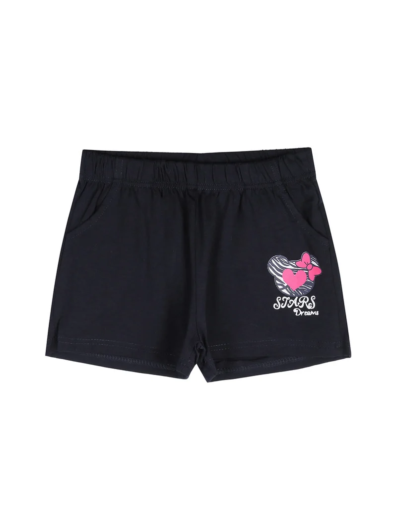 Completo corto da bambina con canotta e shorts - bianco