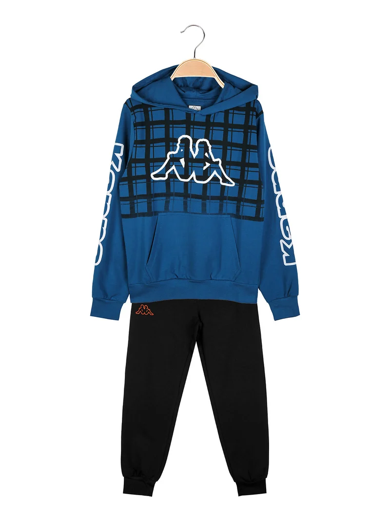 Completo tuta da ragazzo 2 pezzi con cappuccio - blu