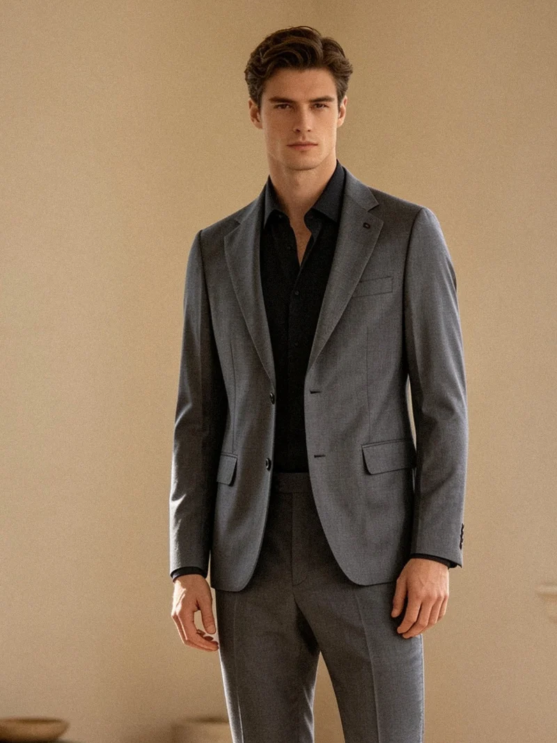 Blazer classico da uomo - grigio