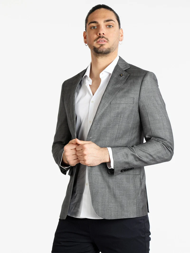Blazer classico da uomo - grigio