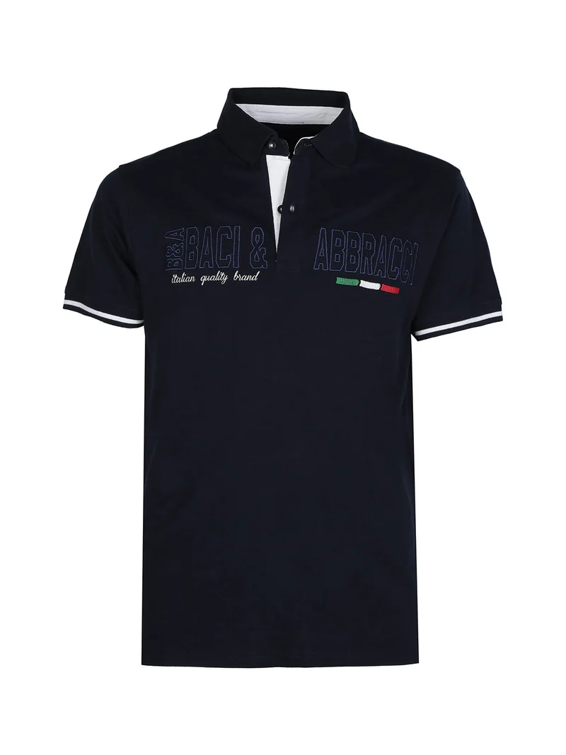 Polo da uomo manica corta - blu scuro
