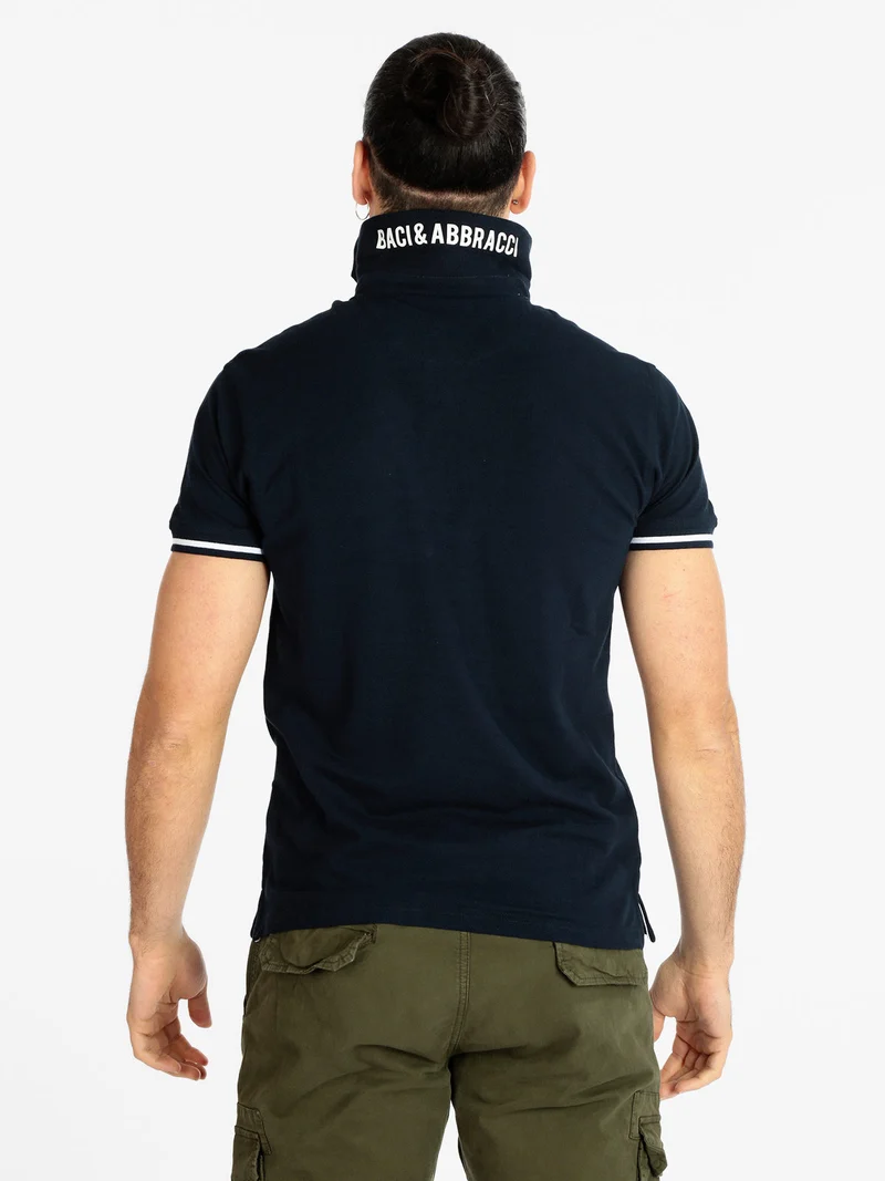 Polo da uomo manica corta - blu scuro