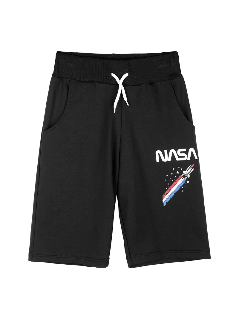 Bermuda sportivi da ragazzo con coulisse - nero