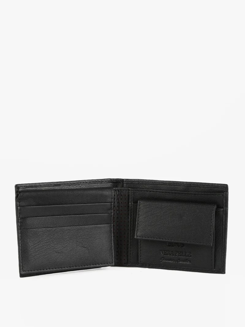 Portafoglio da uomo in pelle - nero
