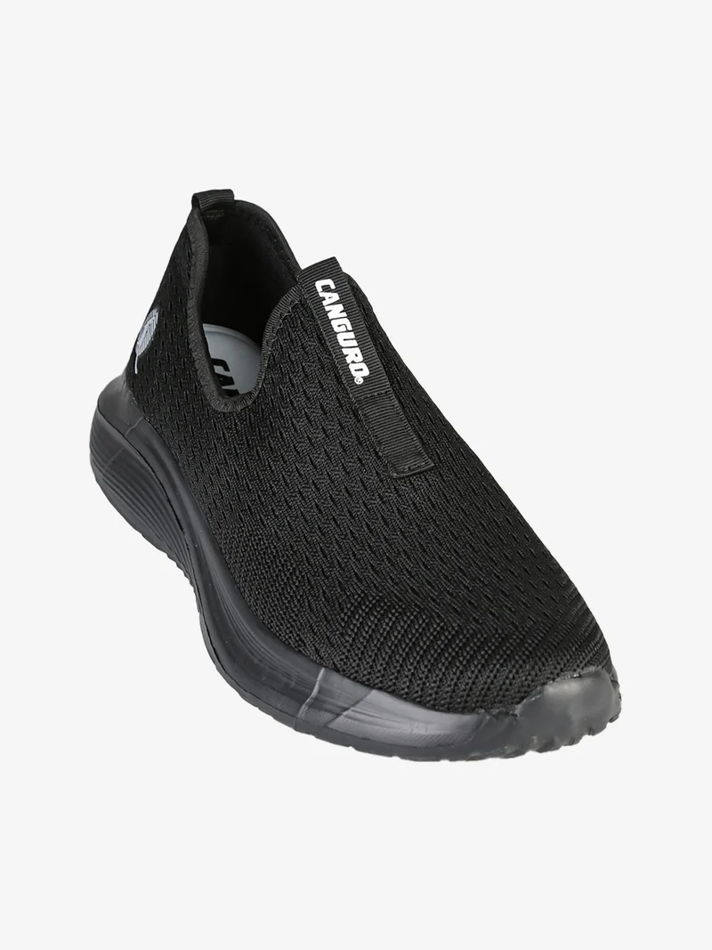 Sneakers slip on da uomo in tessuto - nero