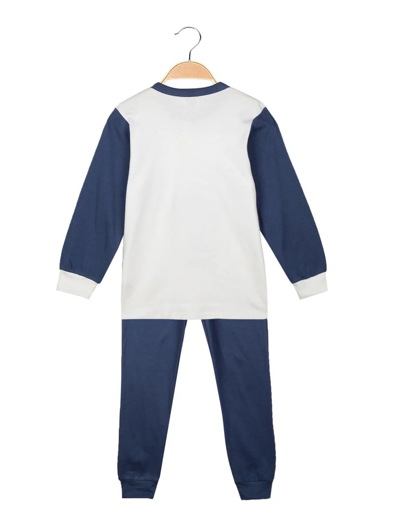 Pigiama lungo bambina in cotone - bianco