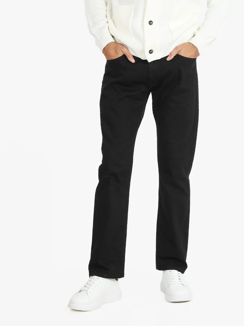 Jeans uomo nero straight leg slim fit - nero