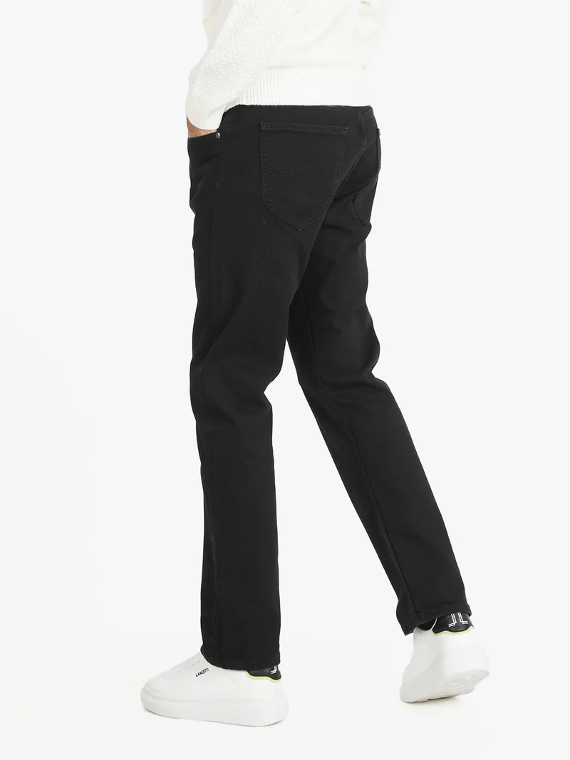 Jeans uomo nero straight leg slim fit - nero