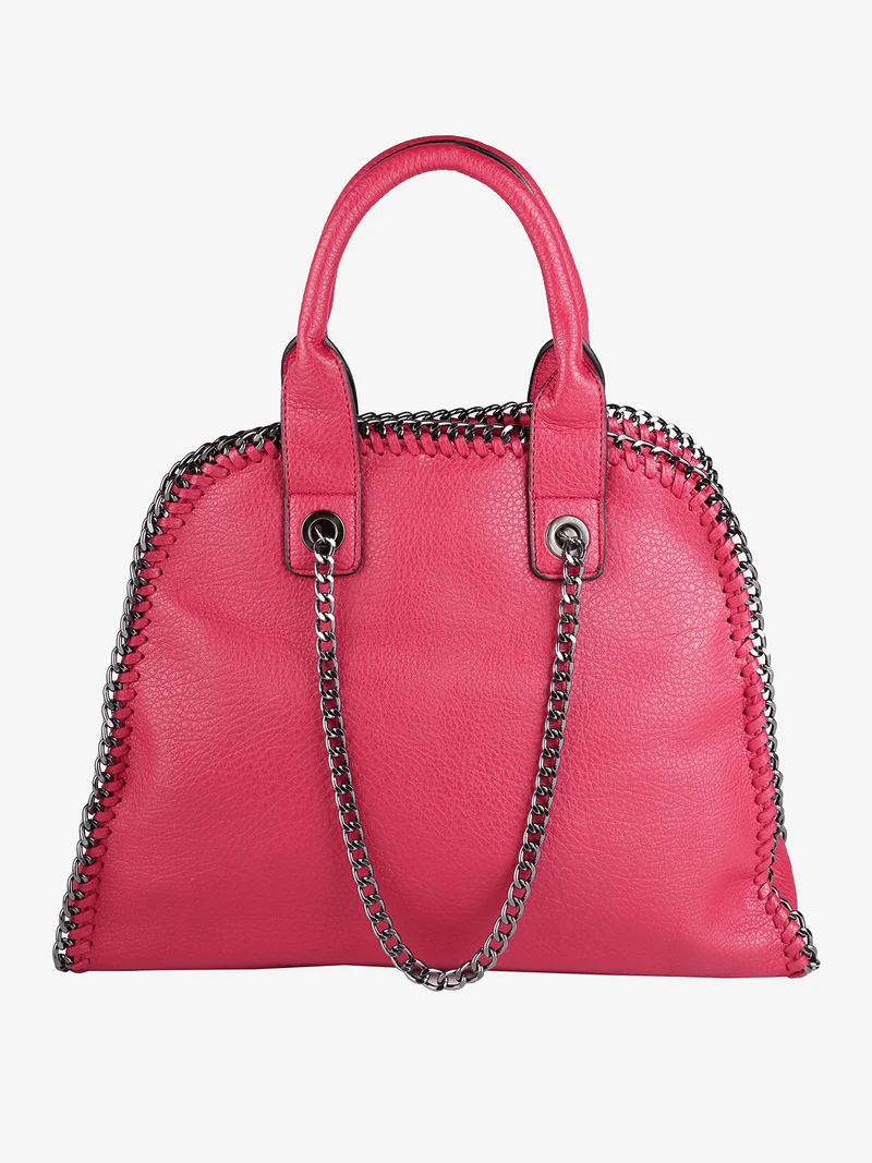 Borsa donna con doppi manici e catena - rosso