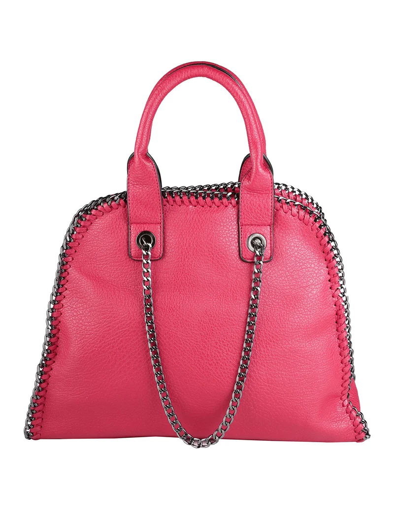 Borsa donna con doppi manici e catena - rosso