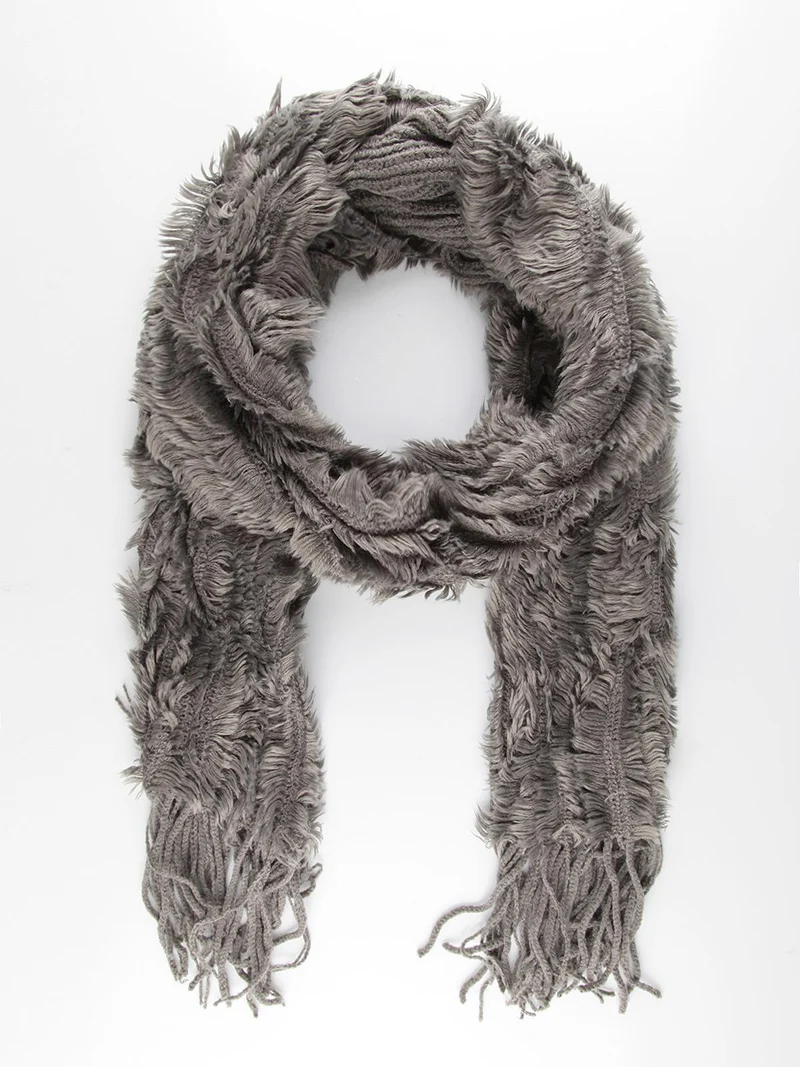 Sciarpa misto lana - grigio