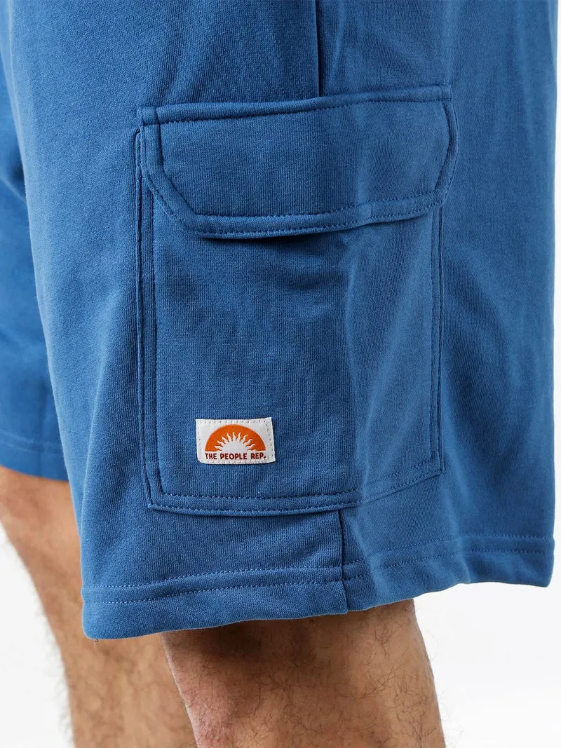 Bermuda cargo da uomo con coulisse - blu