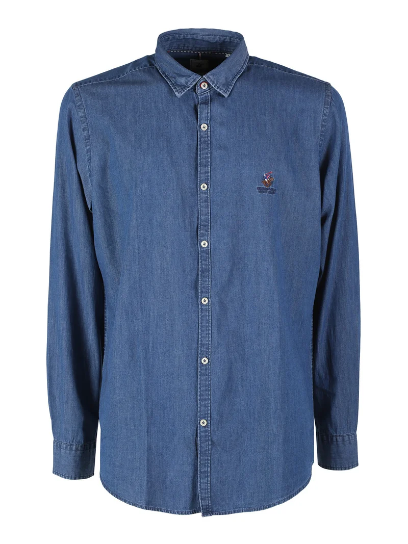 Camicia da uomo in jeans a maniche lunghe - avion