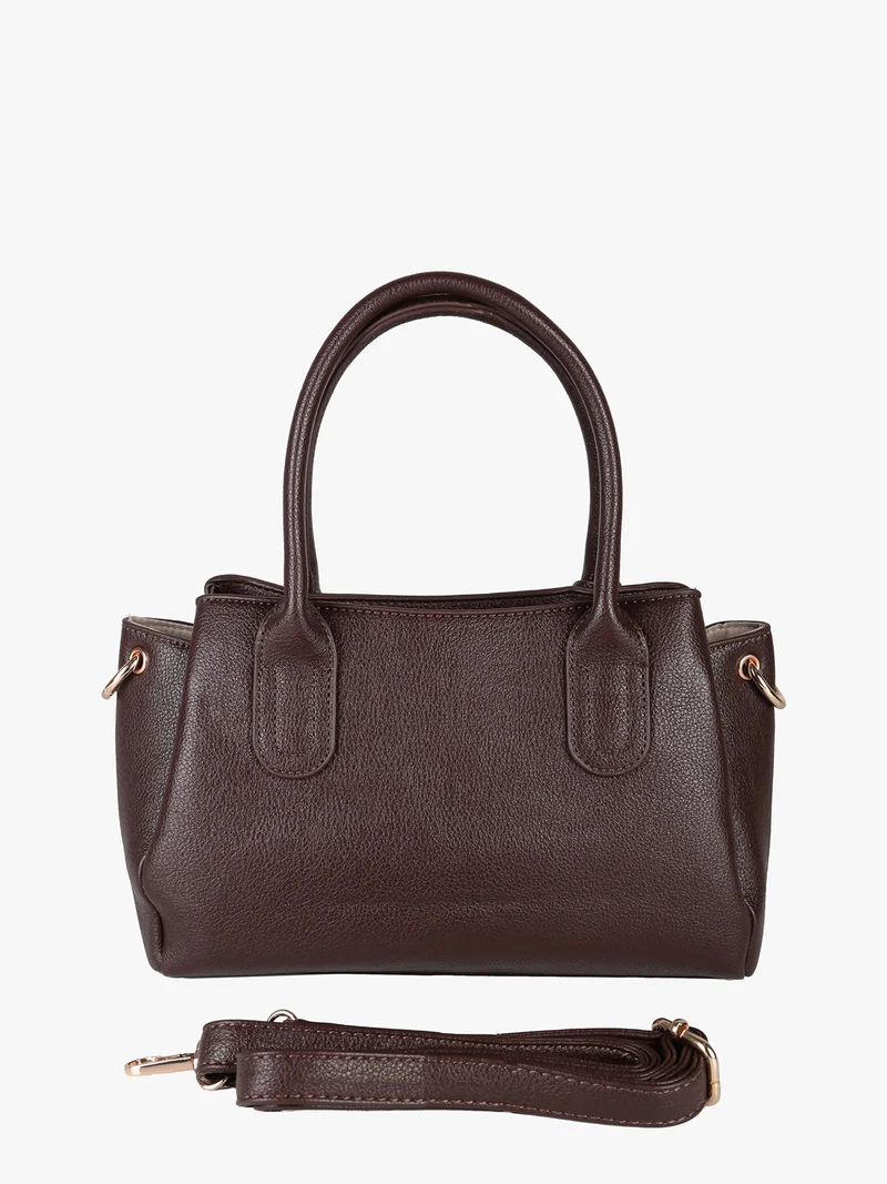 Borsa donna in ecopelle con doppi manici - moro
