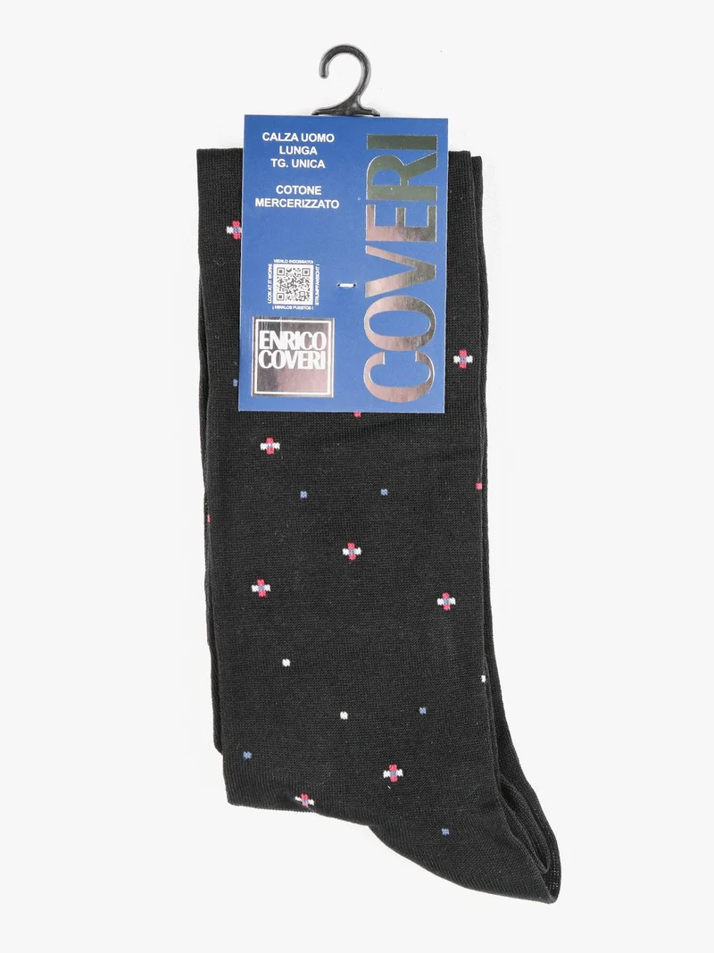 Calze lunghe con stampe - nero