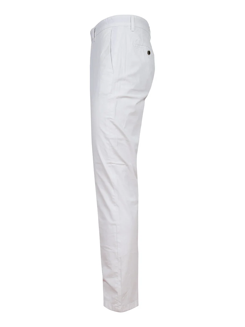 Pantaloni chino da uomo in cotone - bianco