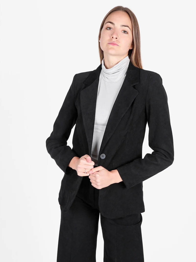 Blazer donna in velluto - nero
