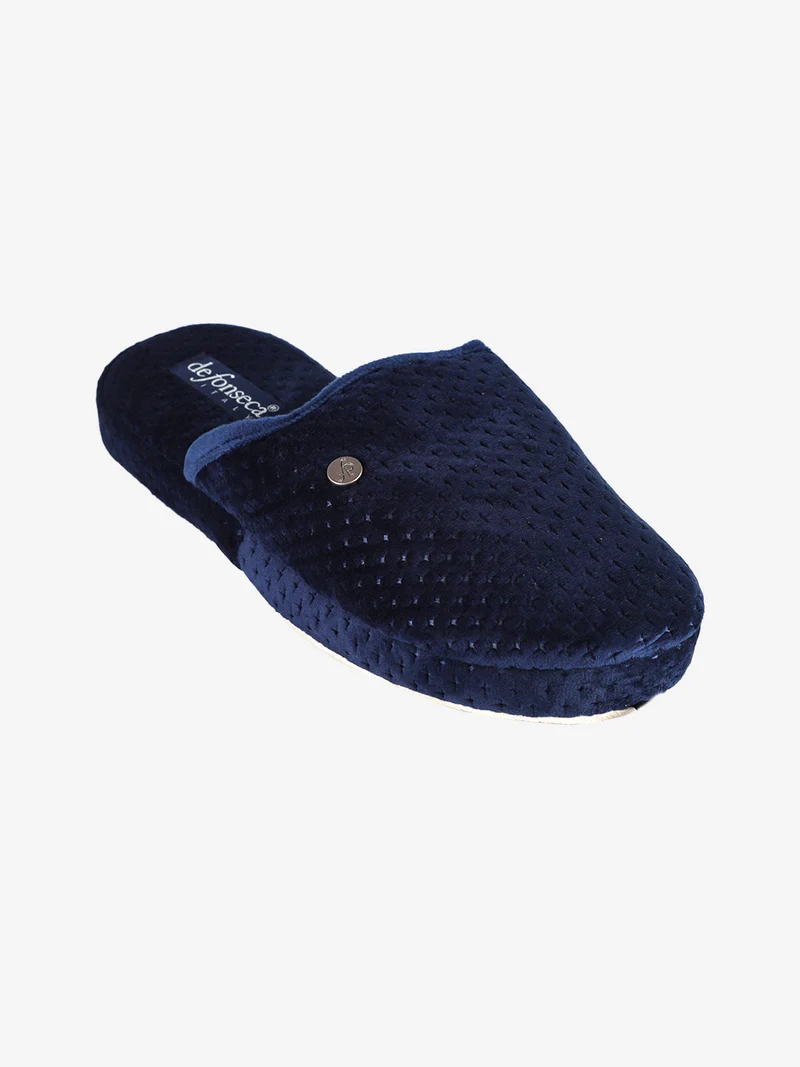 Pantofole da uomo in tessuto - blu scuro