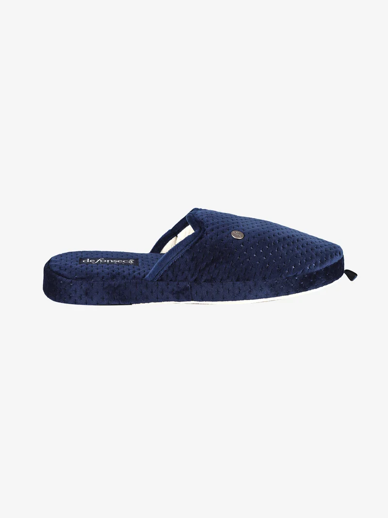 Pantofole da uomo in tessuto - blu scuro