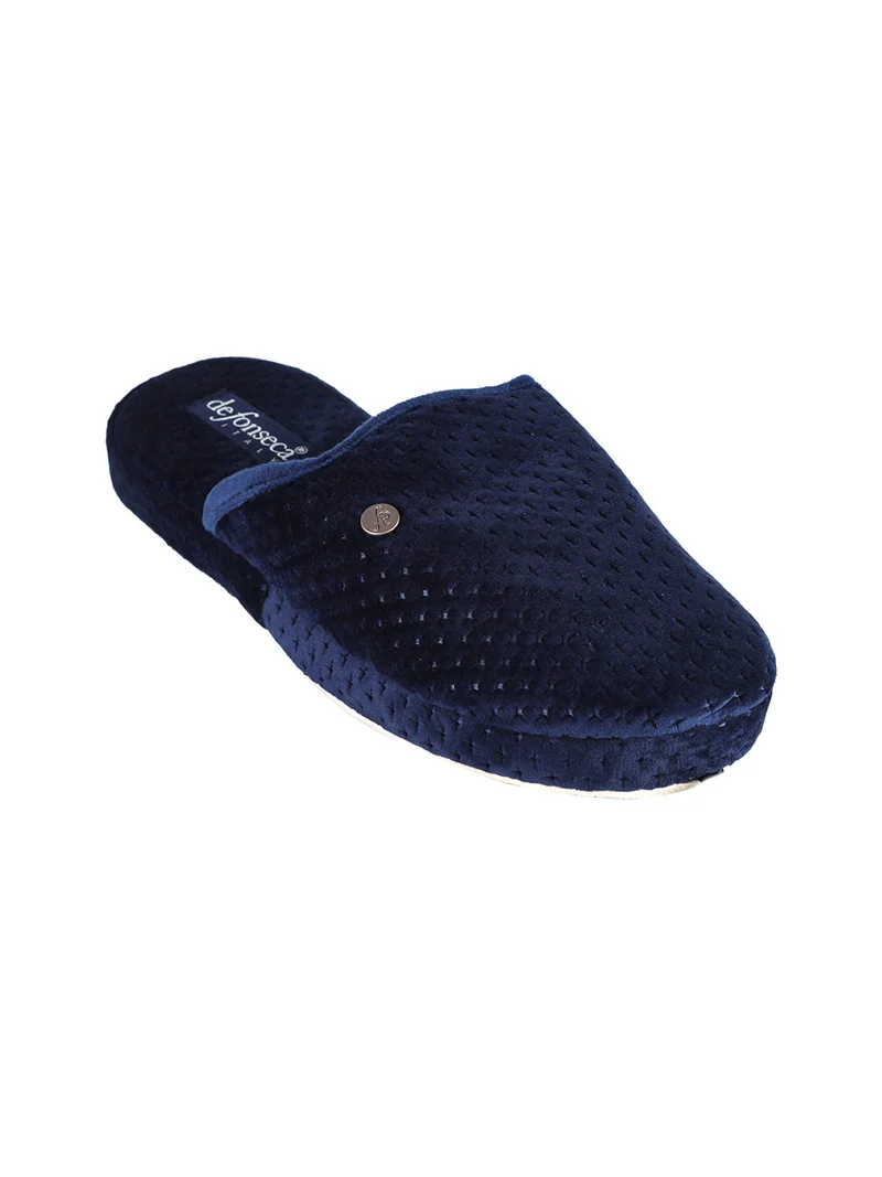 Pantofole da uomo in tessuto - blu scuro