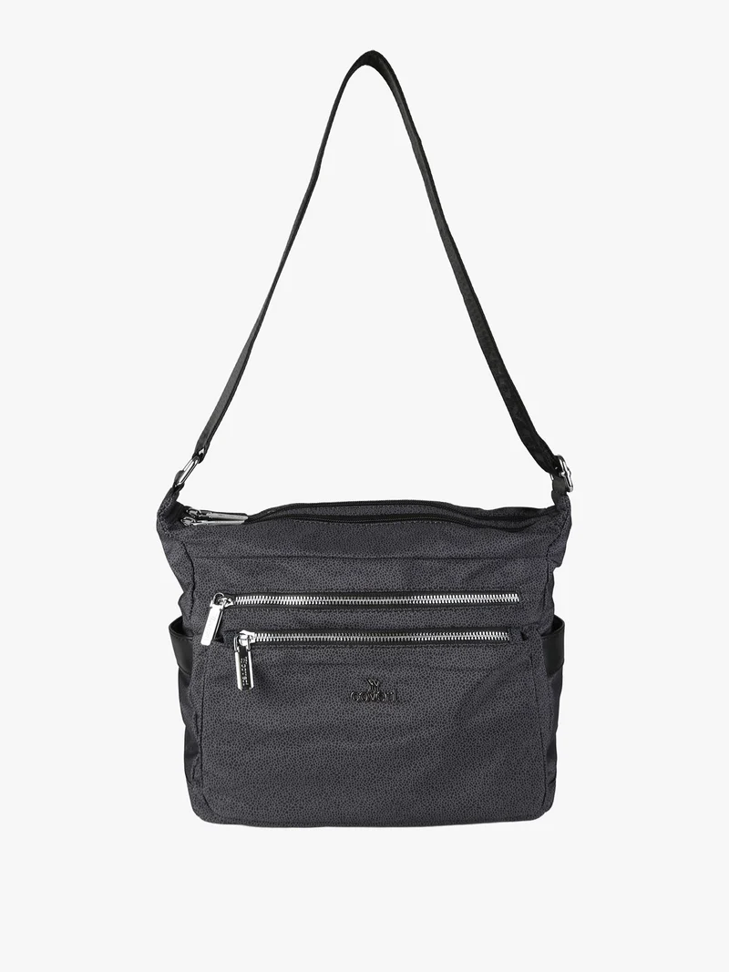 Borsa a tracolla da donna in nylon - nero