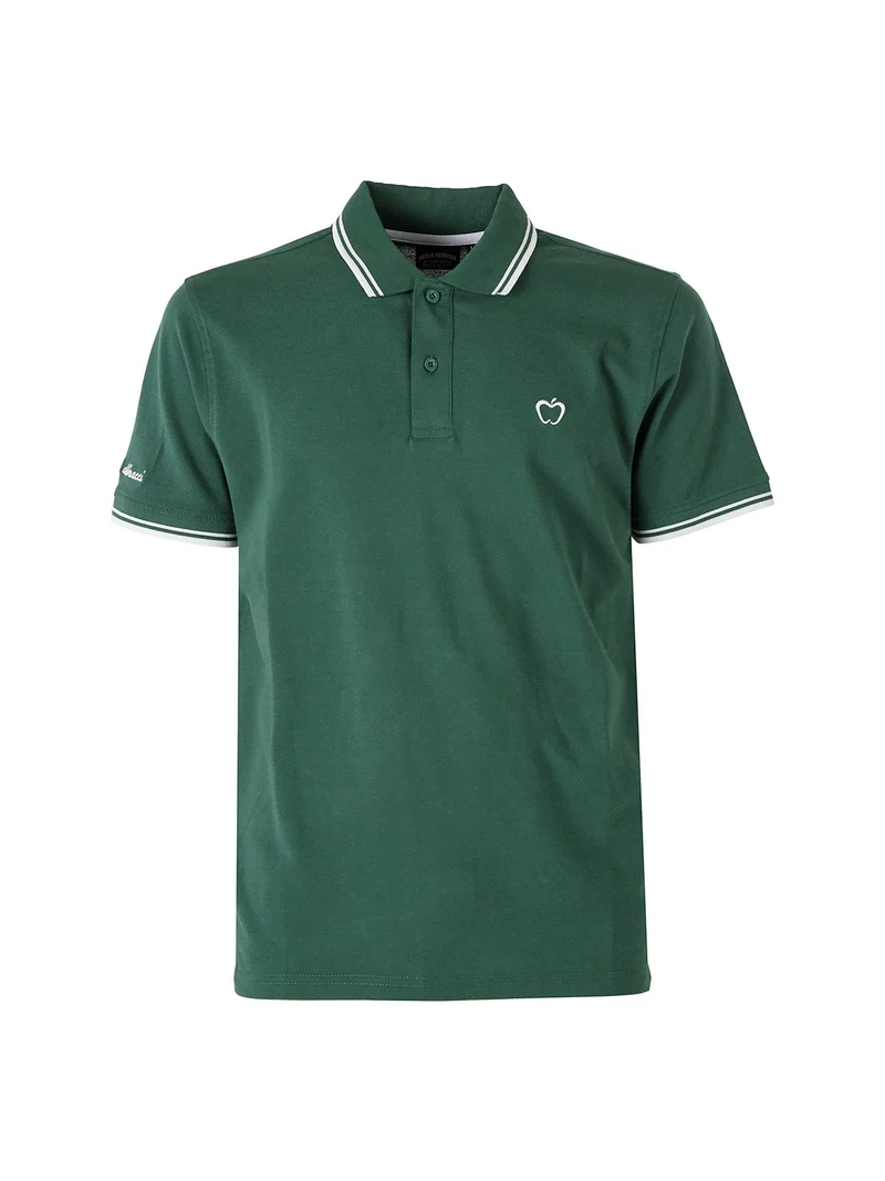 Polo da uomo in cotone a maniche corte - verde