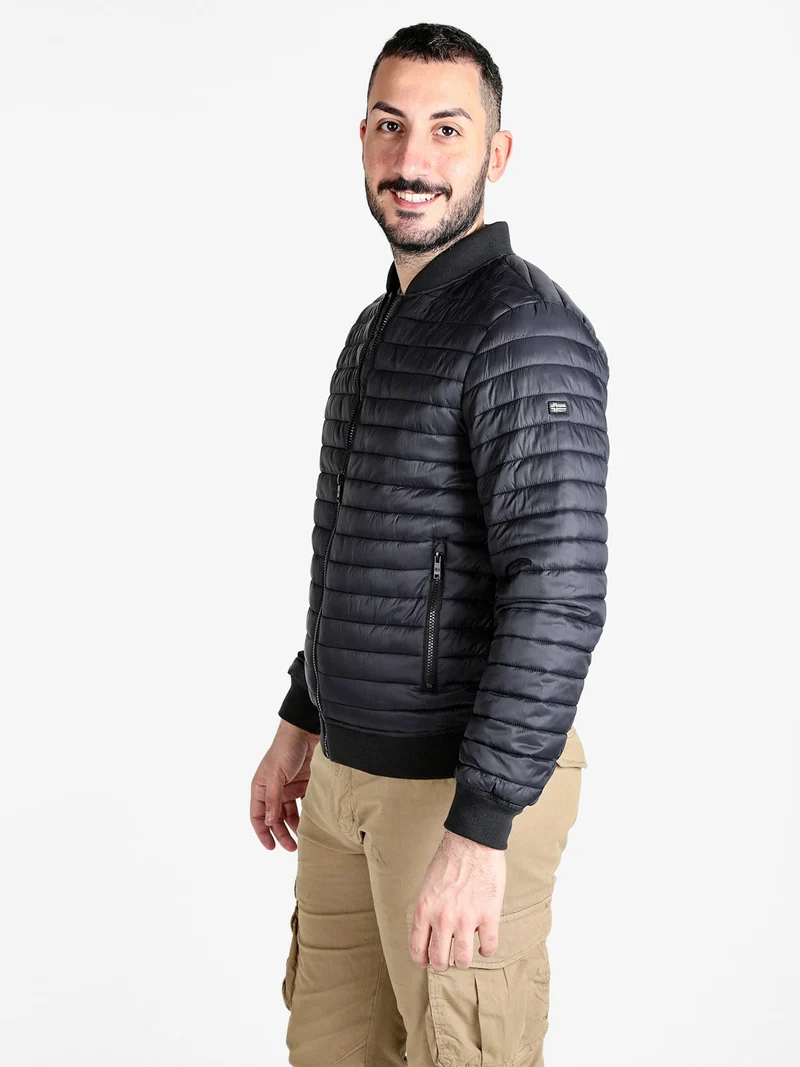 Piumino da uomo 100 g con zip - nero