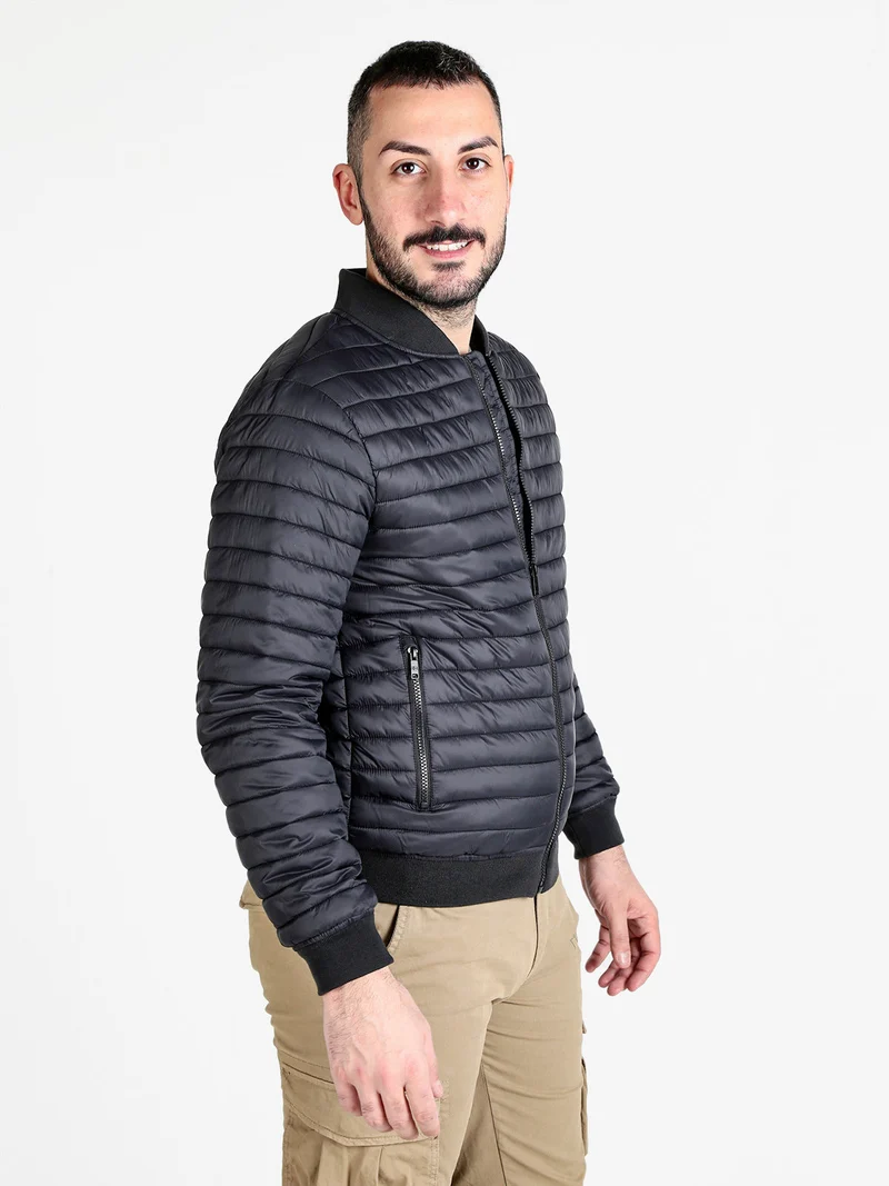 Piumino da uomo 100 g con zip - nero