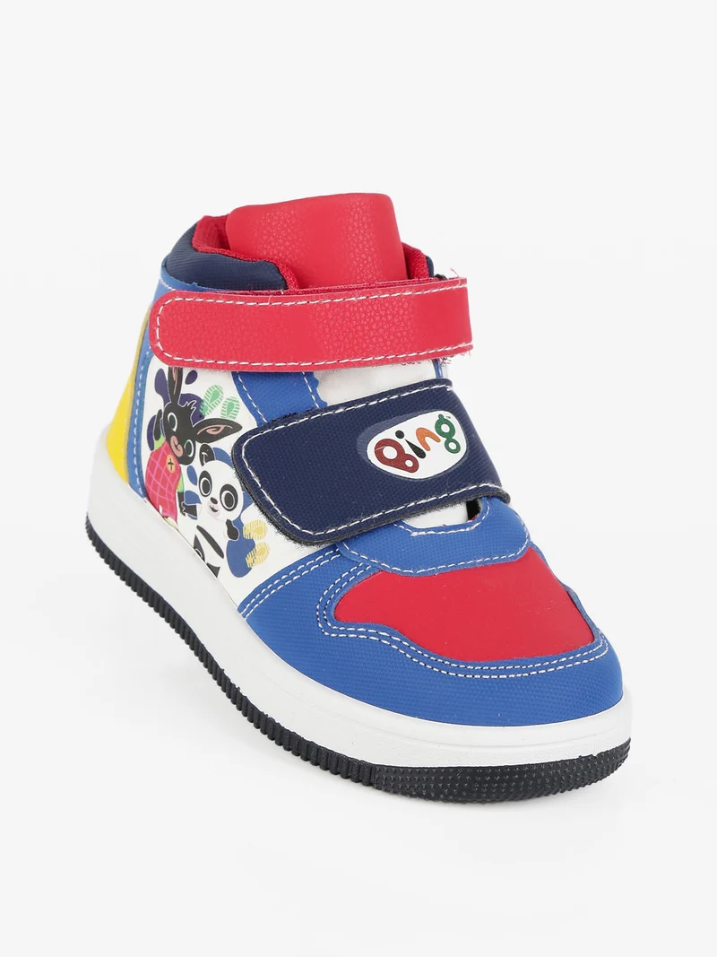Sneakers alte da bambino con stampe - blu