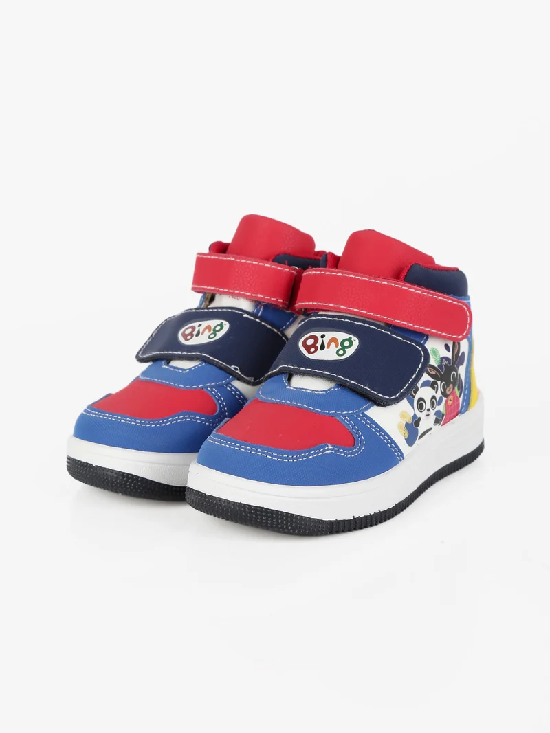 Sneakers alte da bambino con stampe - blu