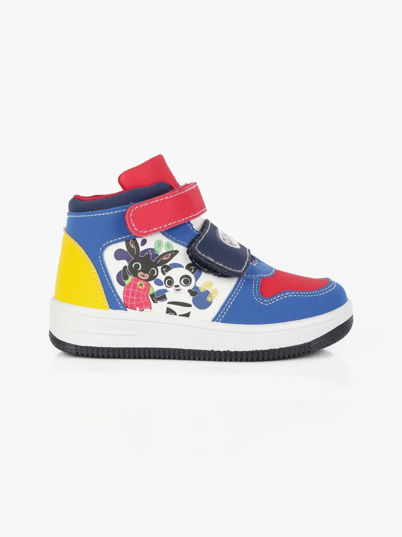 Sneakers alte da bambino con stampe - blu