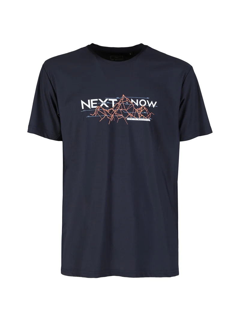 T-shirt sportiva da uomo in tessuto tecnico - blu scuro