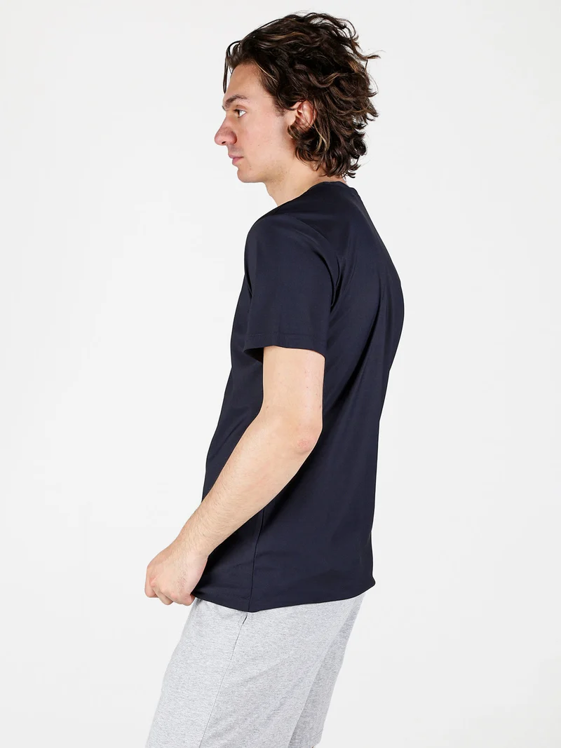T-shirt sportiva da uomo in tessuto tecnico - blu scuro