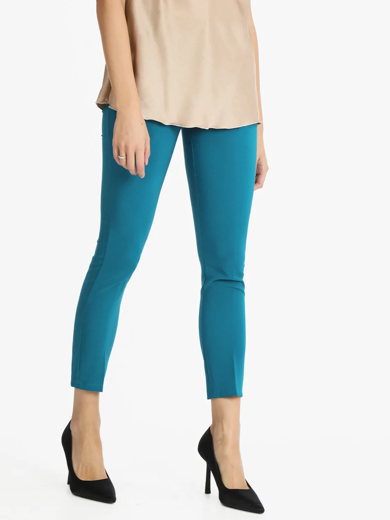Pantaloni donna eleganti - ottanio