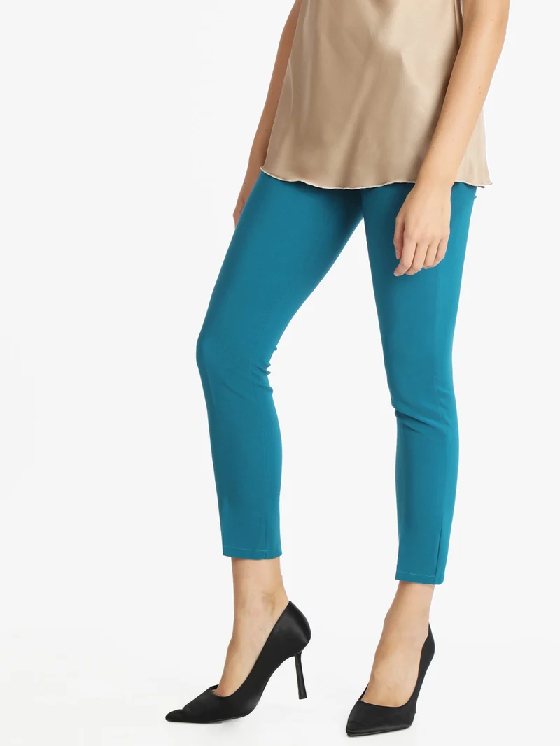 Pantaloni donna eleganti - ottanio