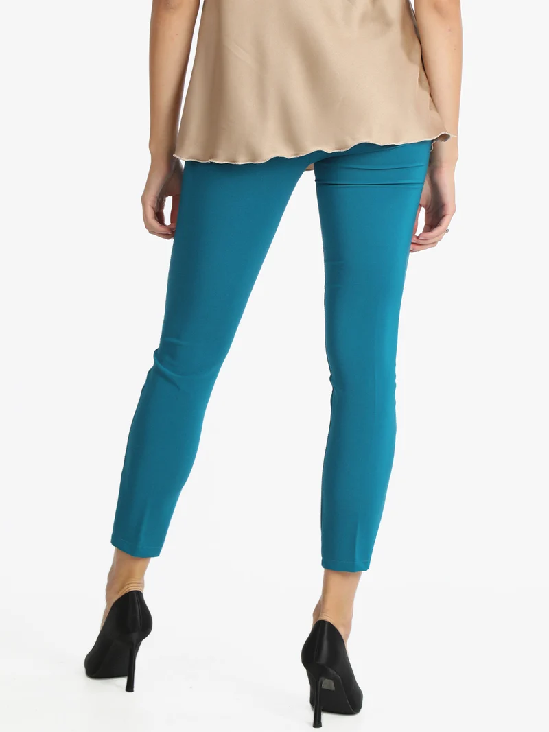 Pantaloni donna eleganti - ottanio