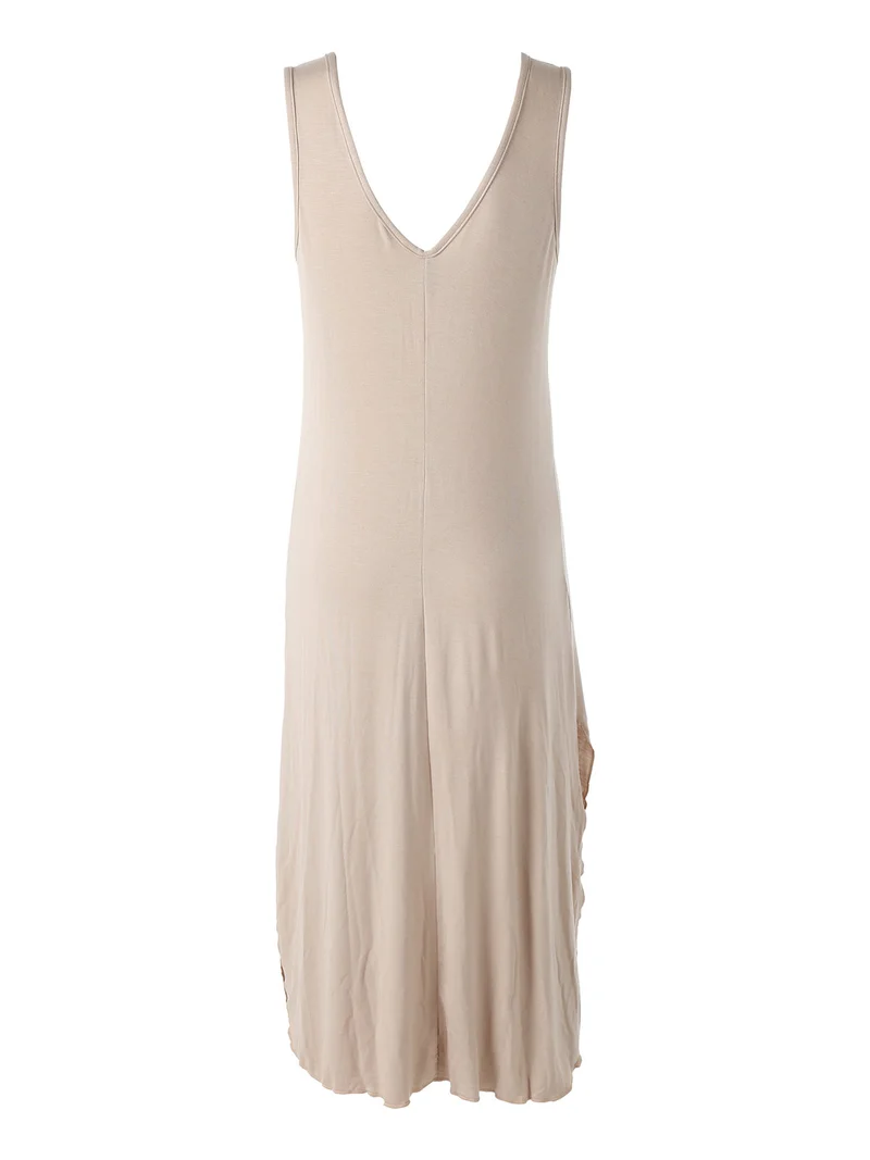 Sottoveste da donna in fibre di bambù con pizzo - nudo
