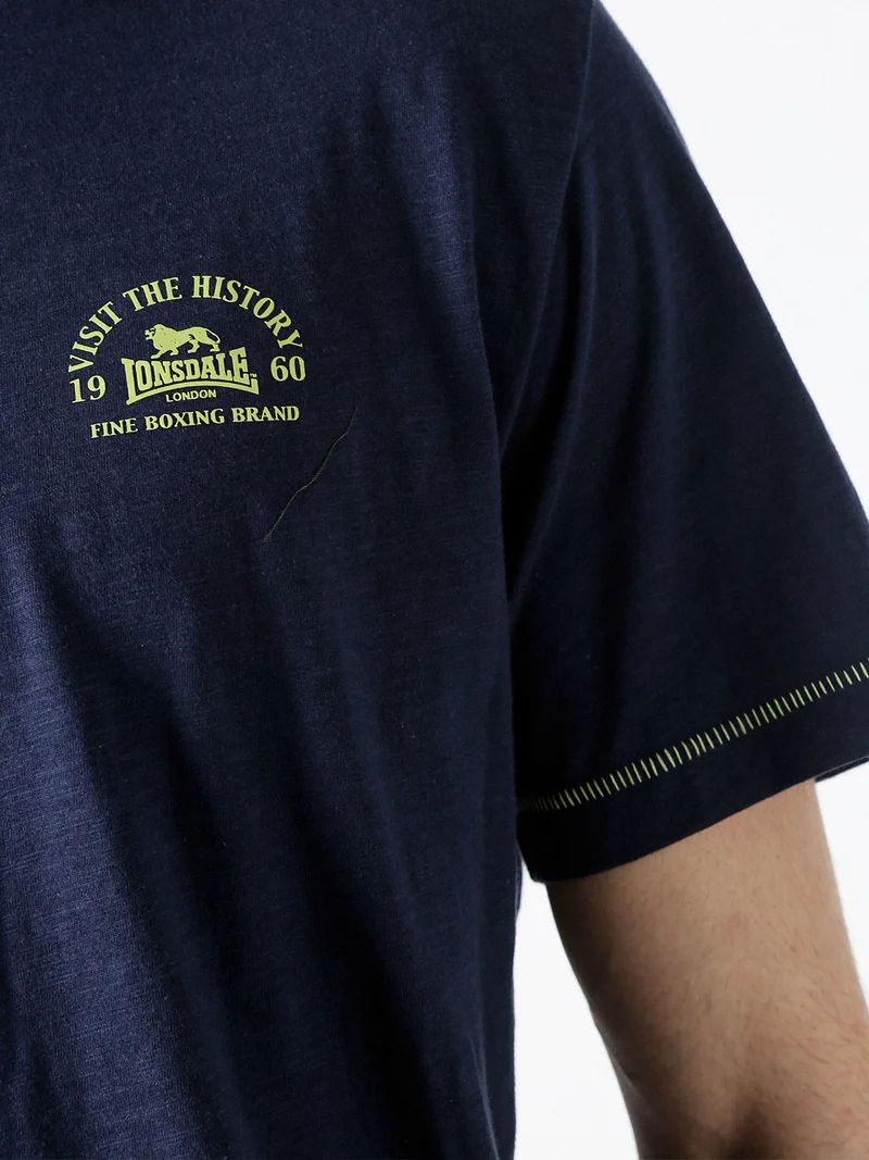 T-shirt da uomo in cotone - blu scuro