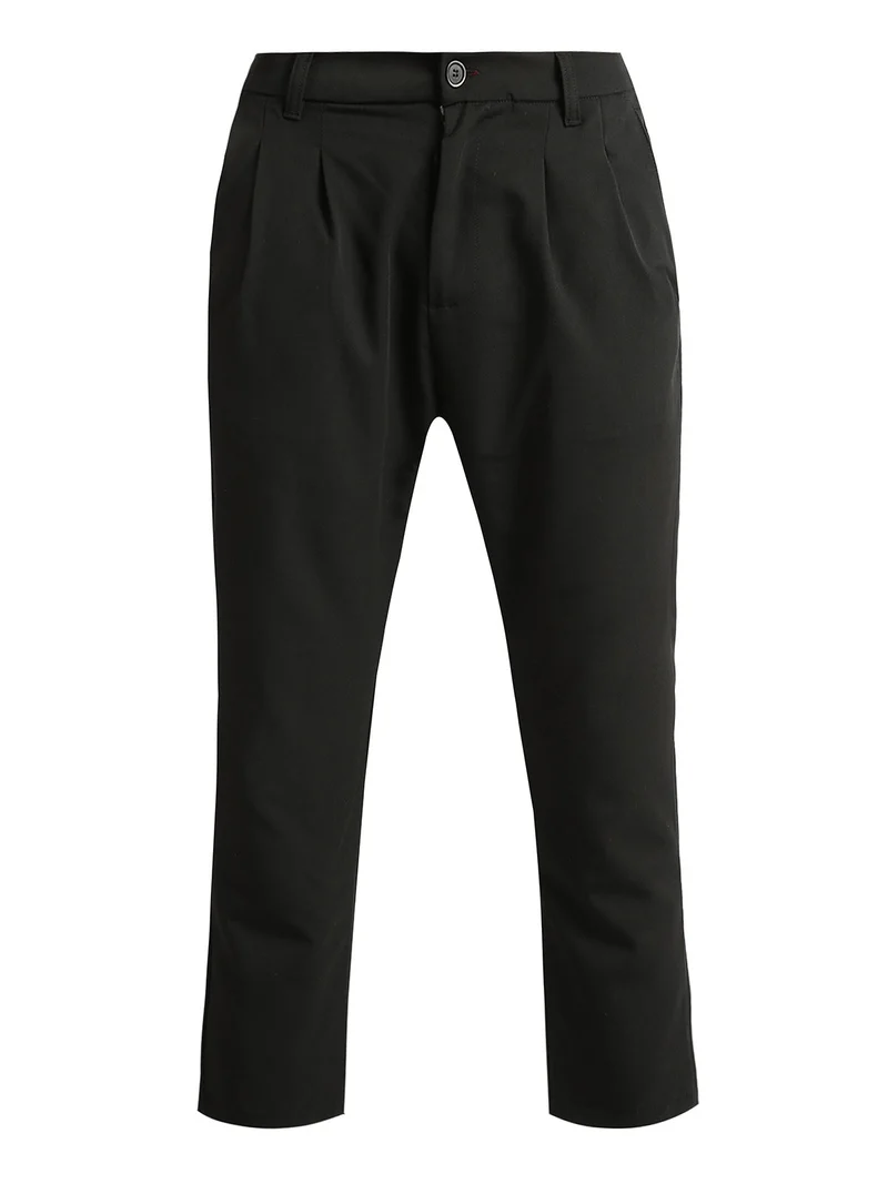 Pantaloni eleganti da uomo con pences - nero