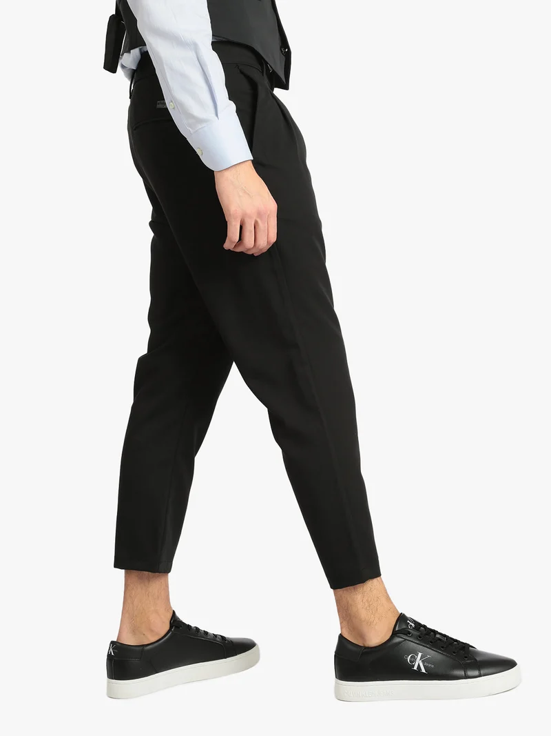 Pantaloni eleganti da uomo con pences - nero