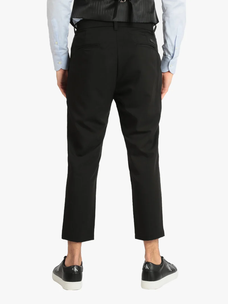 Pantaloni eleganti da uomo con pences - nero