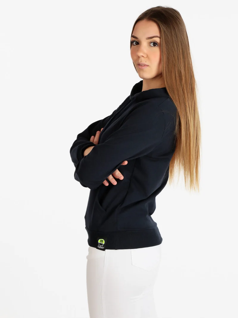 Felpa leggera donna con cappuccio - blu scuro
