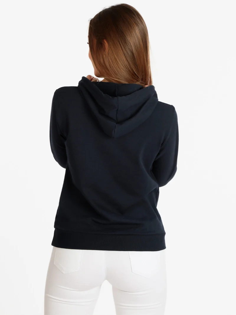 Felpa leggera donna con cappuccio - blu scuro