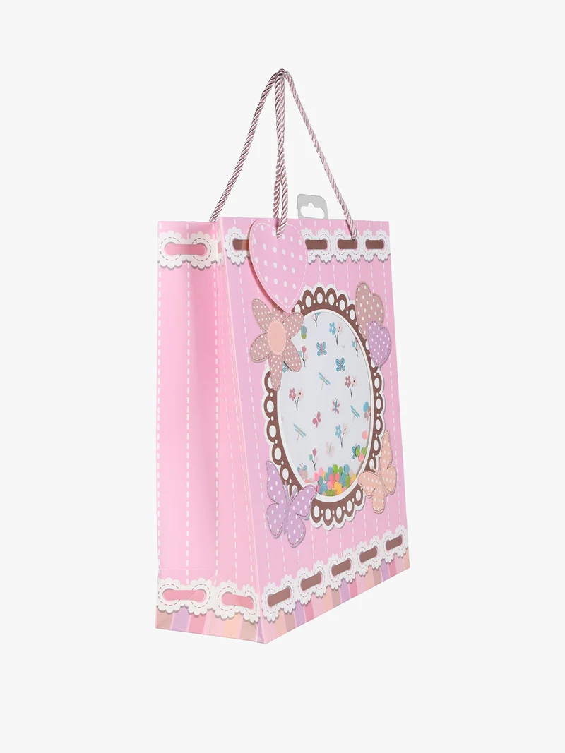Sacchetto regalo con coriandoli - rosa