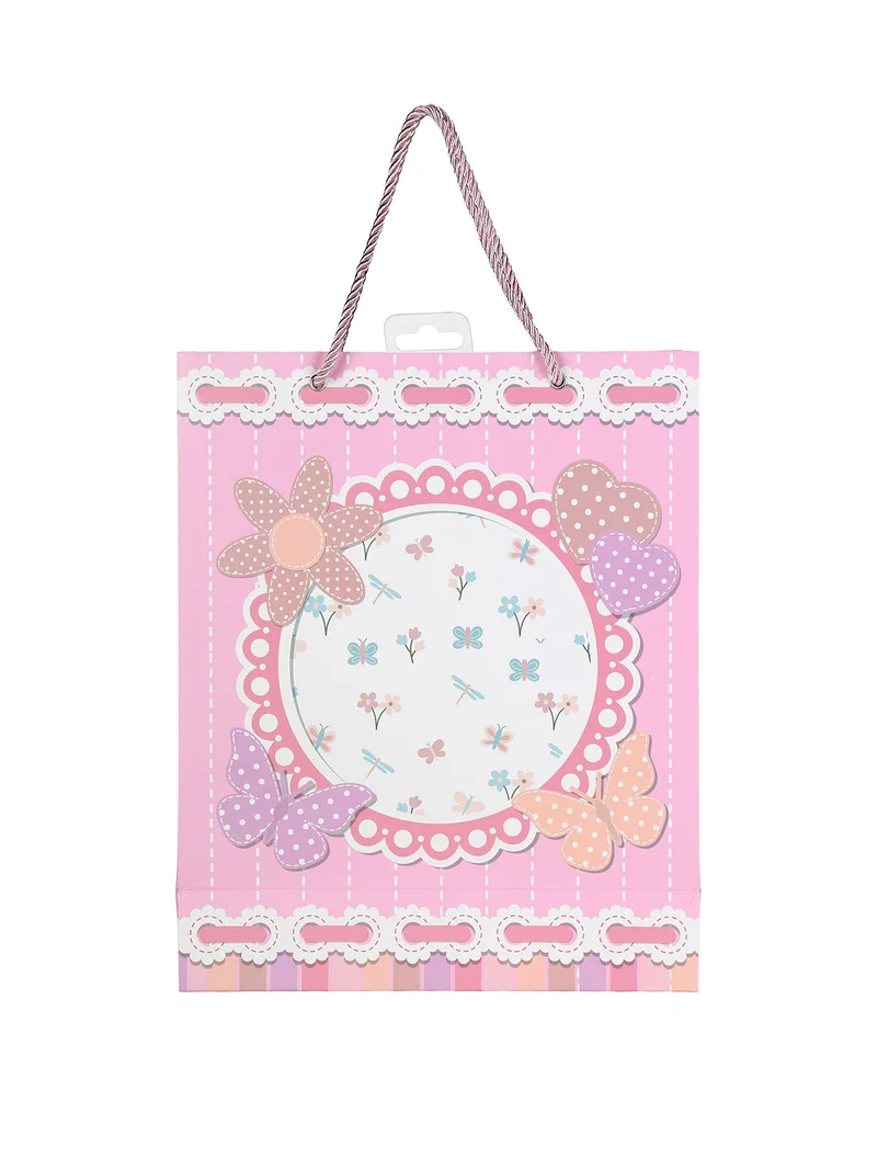 Sacchetto regalo con coriandoli - rosa