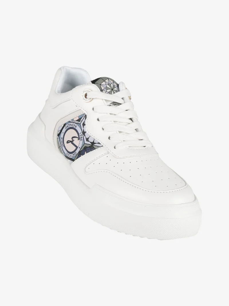 Sneakers casual donna con zeppa - bianco