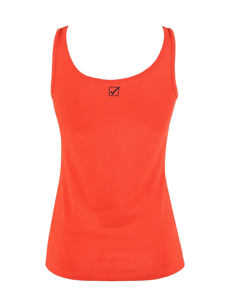 Canotta donna in cotone - arancione
