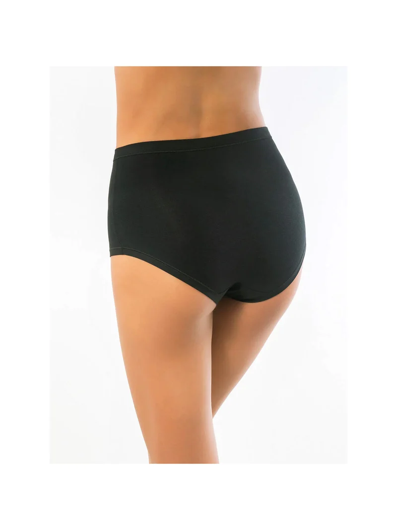 Slip donna a vita alta in cotone modal - nero