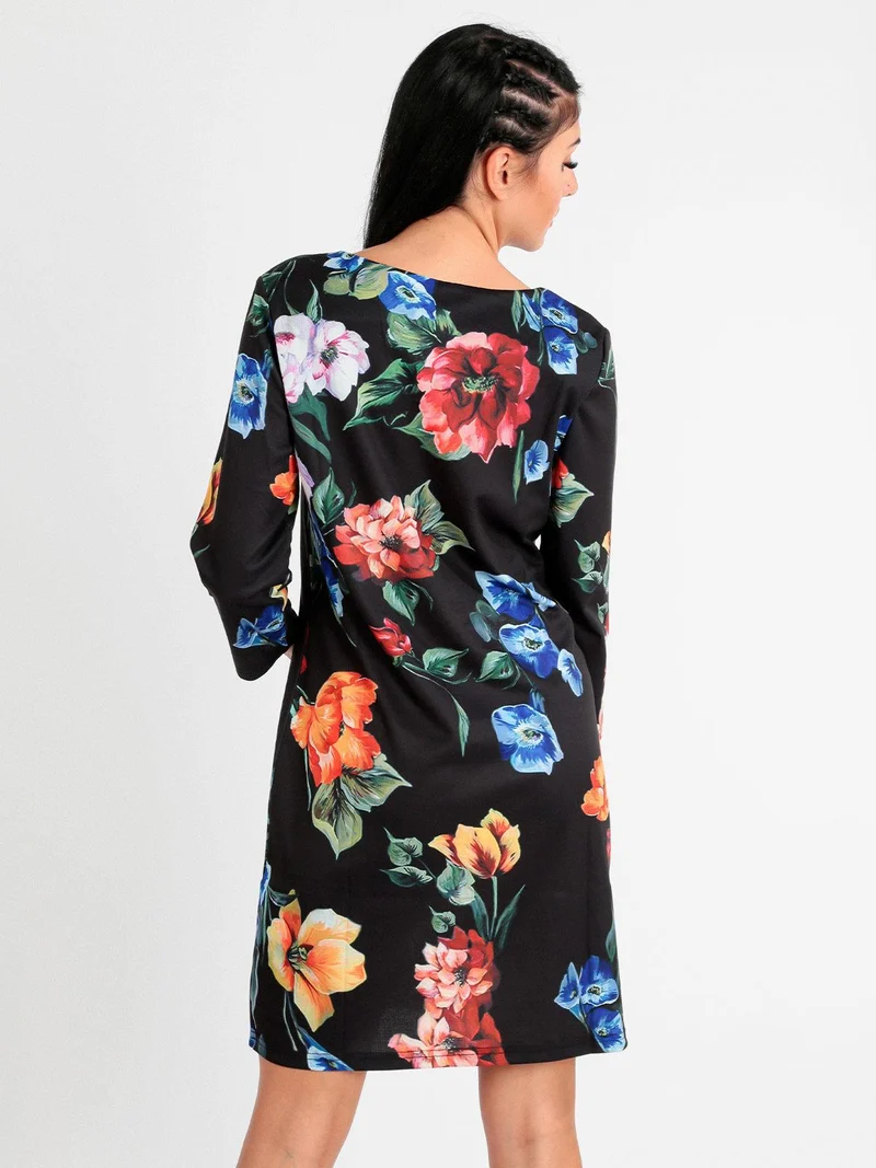 Abito floreale - multicolore